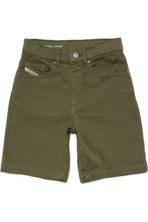 Diesel D-Macs-SH-J logo-patch denim shorts