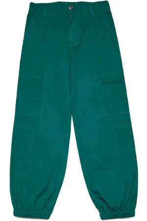 Marni Logo-embroidered cotton trousers