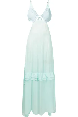 AMIR SLAMA Cut-out semi-sheer maxi dress