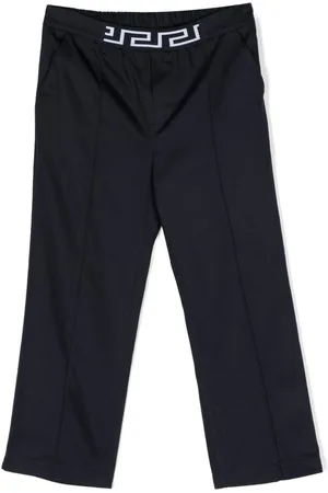VERSACE Greca-motif cotton trousers
