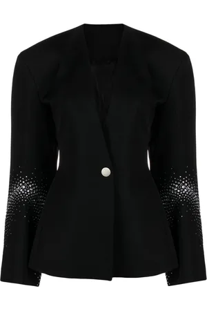 The Attico Rhinestone-embellished wool blazer