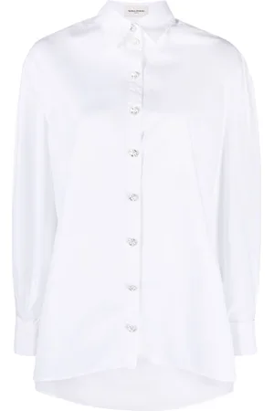 Sonia by Sonia Rykiel Crystal-buttons poplin shirt