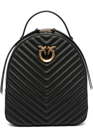 Pinko Love chevron leather backpack