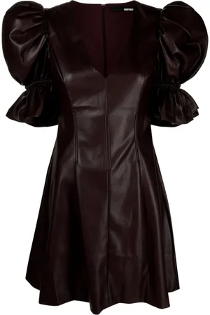 ROTATE Puff-sleeve flared minidress