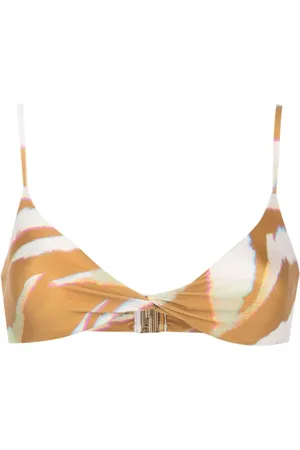 Lenny Niemeyer Twisted animal-pattern bikini top