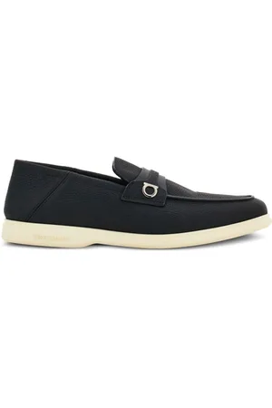 Salvatore Ferragamo Gancini-plaque leather loafers