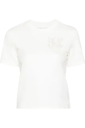 Palm Angels Logo-embroidered cotton T-shirt