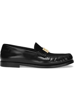 Dolce & Gabbana Logo-plaque leather loafers