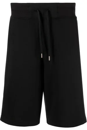 VERSACE Logo-appliqué cotton track shorts