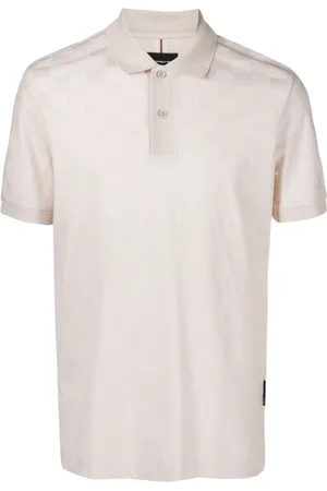 HUGO BOSS Check-pattern cotton polo shirt