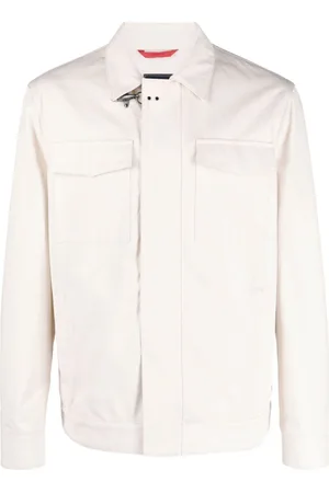 FAY Gancini-buckle cotton truck jacket