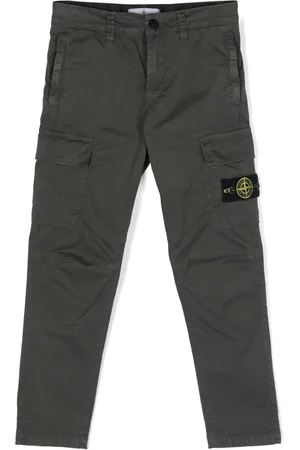 Stone Island Compass-motif straight-leg trousers