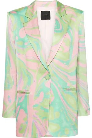 Pinko Abstract-print satin blazer