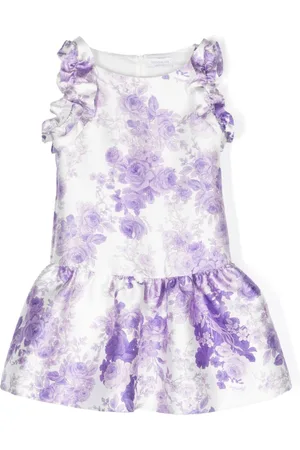 MONNALISA Floral-print flared minidress