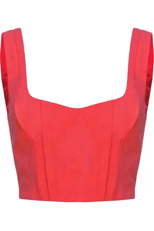 Pinko Panelled corset-style crop top