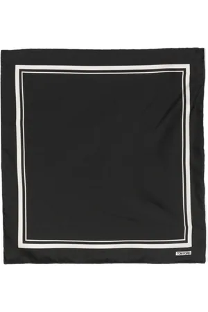 Tom Ford Logo-print striped silk scarf