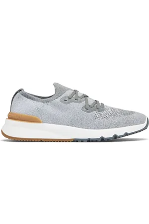Brunello Cucinelli Mélange-effect knitted sneakers