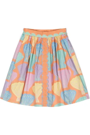 Stella McCartney Shell-print cotton skirt