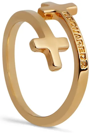 Dsquared2 Cross-design brass ring