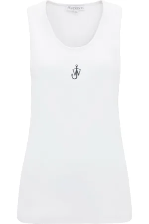 J.W.Anderson Logo-embroidered cotton tank top