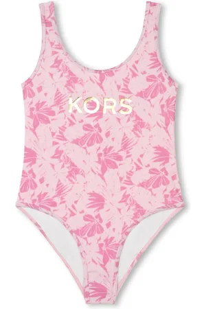 Michael Kors Floral-motif logo-print swimsuit