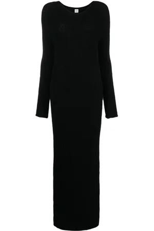 Totême Ribbed wool-blend dress