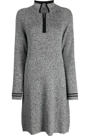 tout a coup High-neck long-sleeve minidress