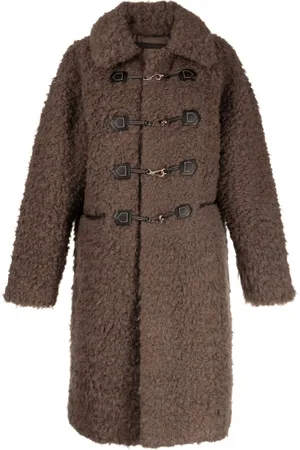 tout a coup Hook-fastening shearling coat
