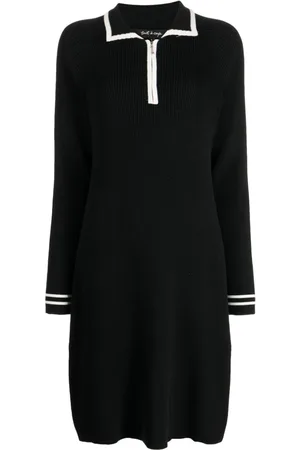 tout a coup Stripe-trim polo dress