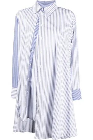 YOHJI YAMAMOTO Asymmetric striped cotton shirt