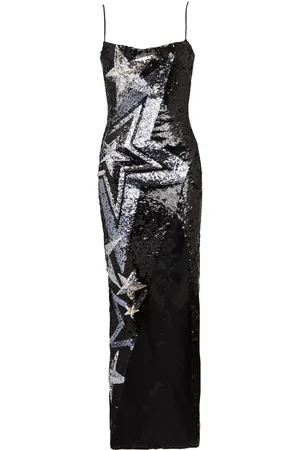 Balmain Star-pattern sequinned maxi dress