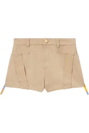 Puccini Giardino-print trim cotton shorts