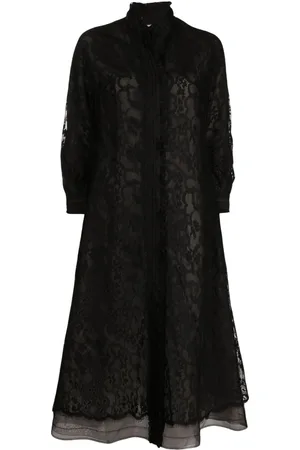 SHIATZY CHEN Lace pleated single-breasted coat