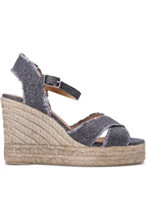 Castaner 100mm Bromelia metallic espadrilles
