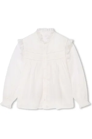 Chloé Eyelet-detail ruffled shirt