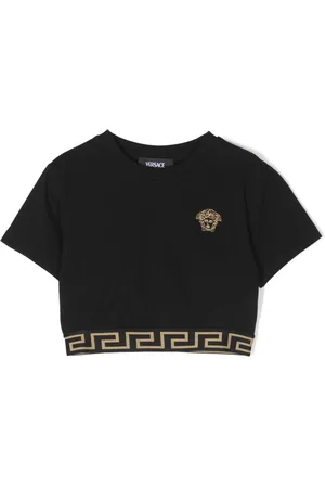 VERSACE Medusa-embroidered cotton T-shirt