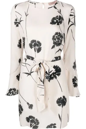 Twin-Set Floral-print belted minidress