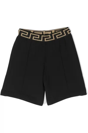 VERSACE Medusa-embroidered cotton shorts