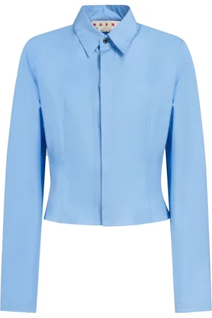 Marni Long-sleeve cropped cotton shirt