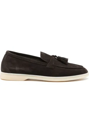 Scarosso Leandra tassel-detail suede loafers