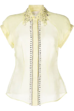 ZIMMERMANN Matchmaker Diamante linen-blend blouse