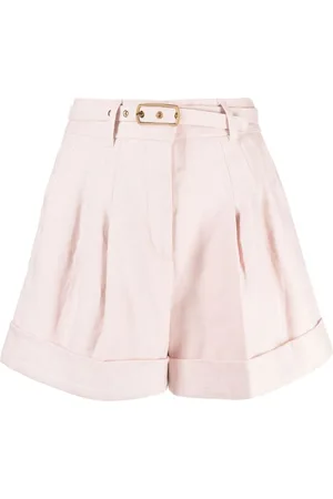 ZIMMERMANN Matchmaker belted linen shorts