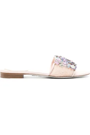 RENE CAOVILLA Floral-appliqué sandals