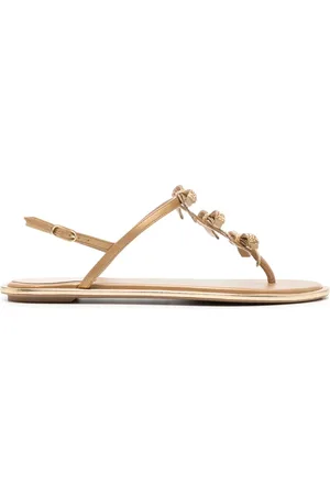 RENE CAOVILLA Rhinestone-embellished leather sandals