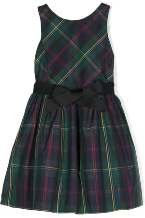 Ralph Lauren Checked bow-embellished dress