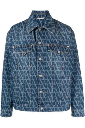 VALENTINO GARAVANI Toile Iconographe-print denim jacket