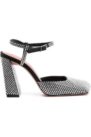Amina Muaddi 95mm Charlotte crystal-embellished sandals