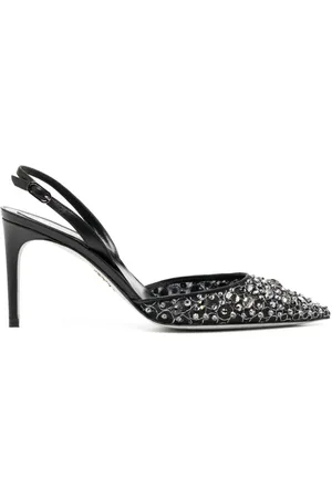 RENE CAOVILLA 80mm crystal-embellished leather pumps