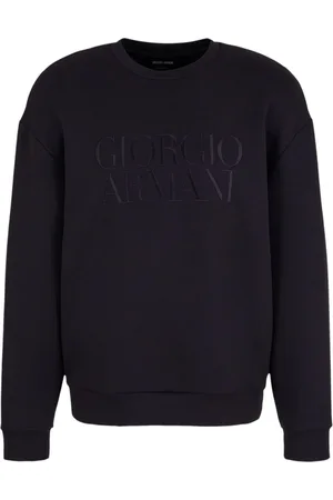 Giorgio Armani Logo-embroidered round-neck jumper
