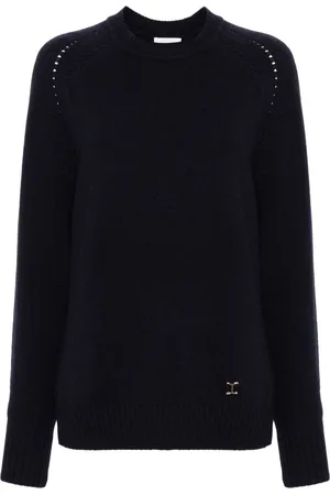 Chloé Marcie-plaque cashmere blend jumper